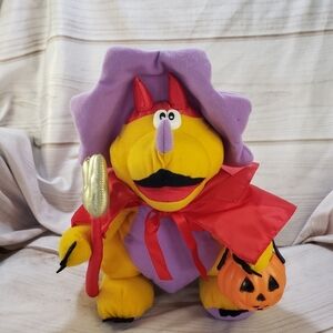 International Silver Halloween Dinosaur Plush Stuffed Animal Devil Costume 11"